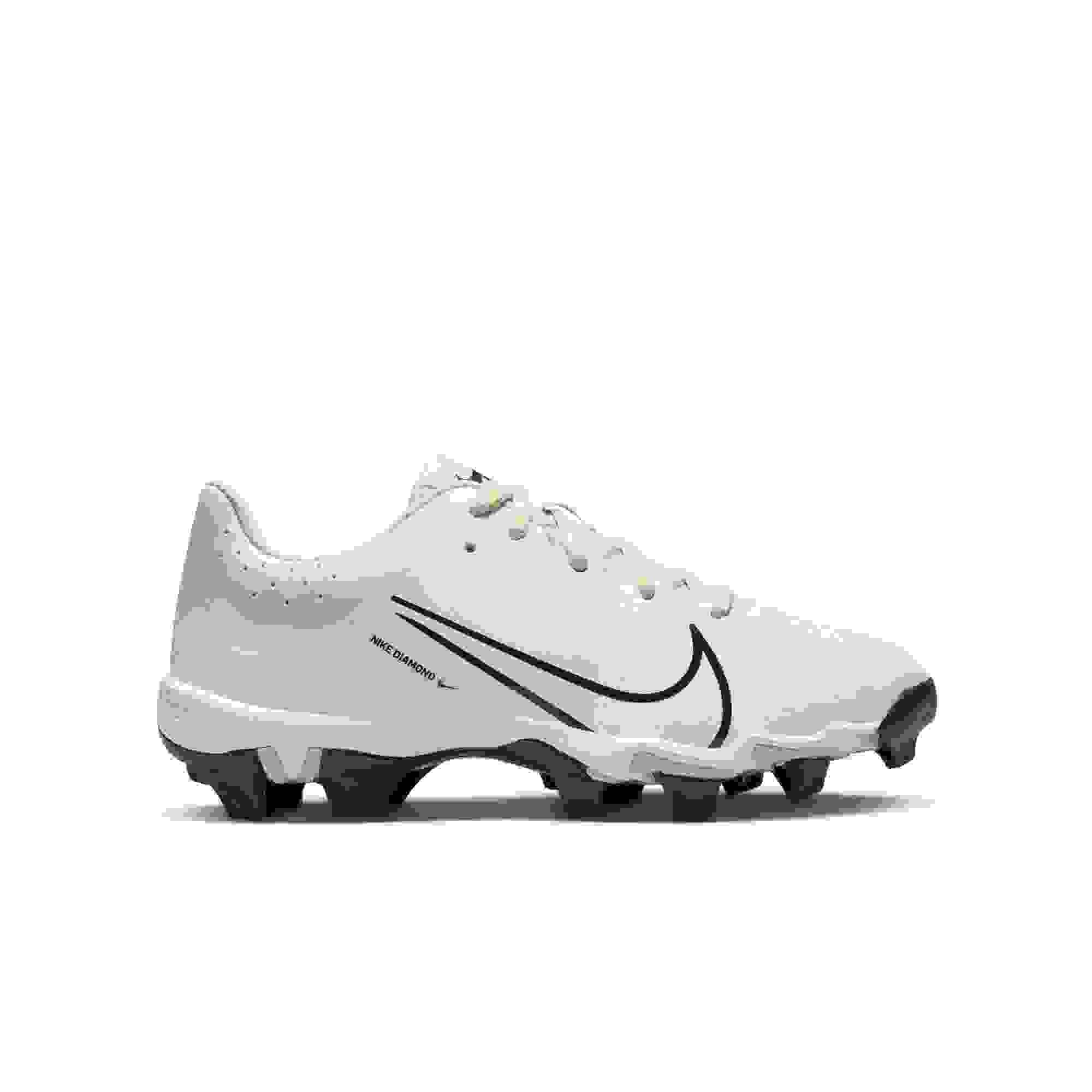 Nike Hyperdiamond 4 Keystone GG Grade School Girls' "White/Black/Photon Dust/Volt" Softball Cleat